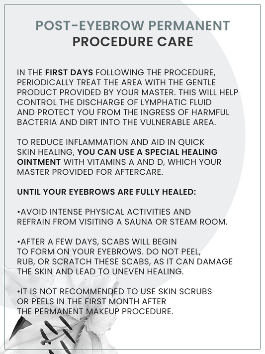 Post-Eyebrow Permanent Procedure Care