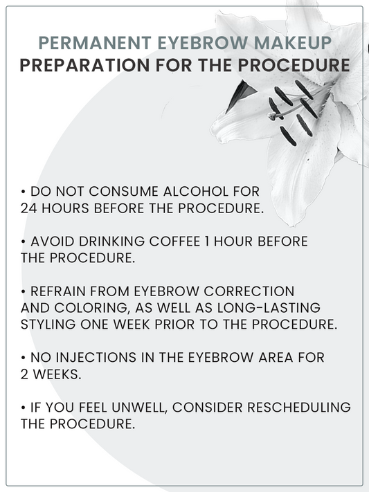 Permanent Eyebrow Makeup Preparation for the Procedure