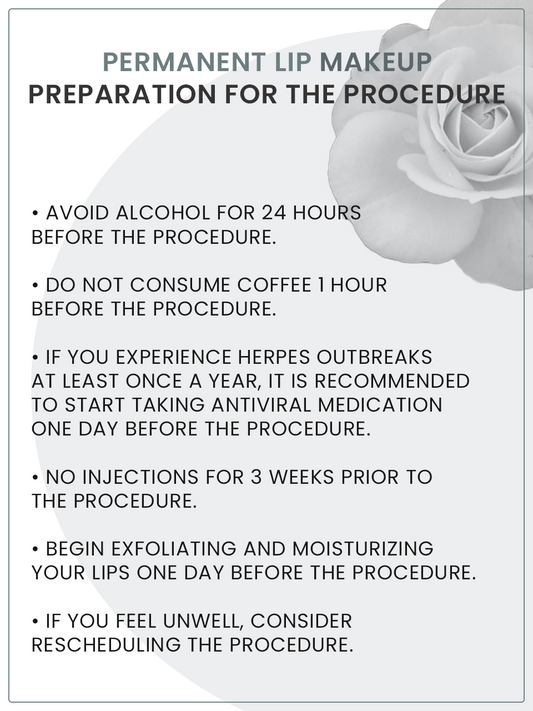 Permanent Lip Makeup Preparation for the Procedure