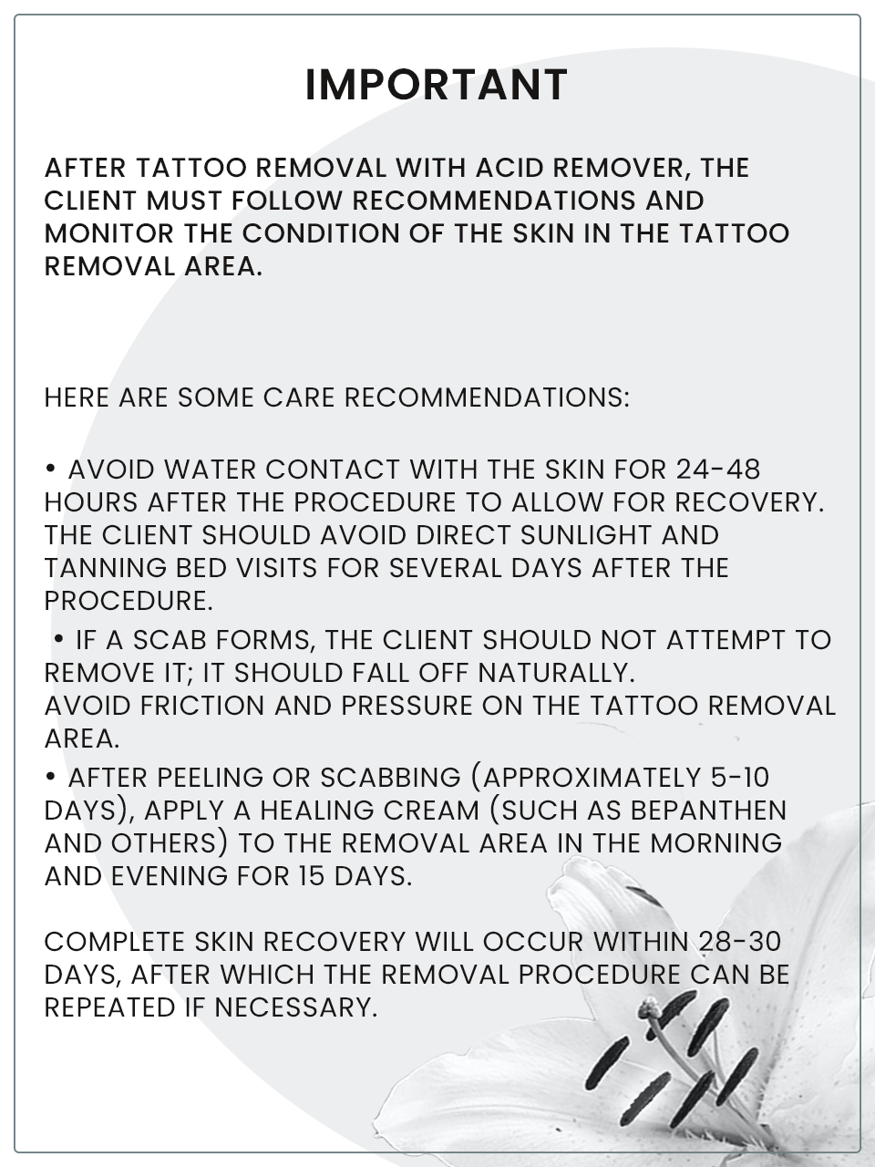 Eyebrows tattoo removal